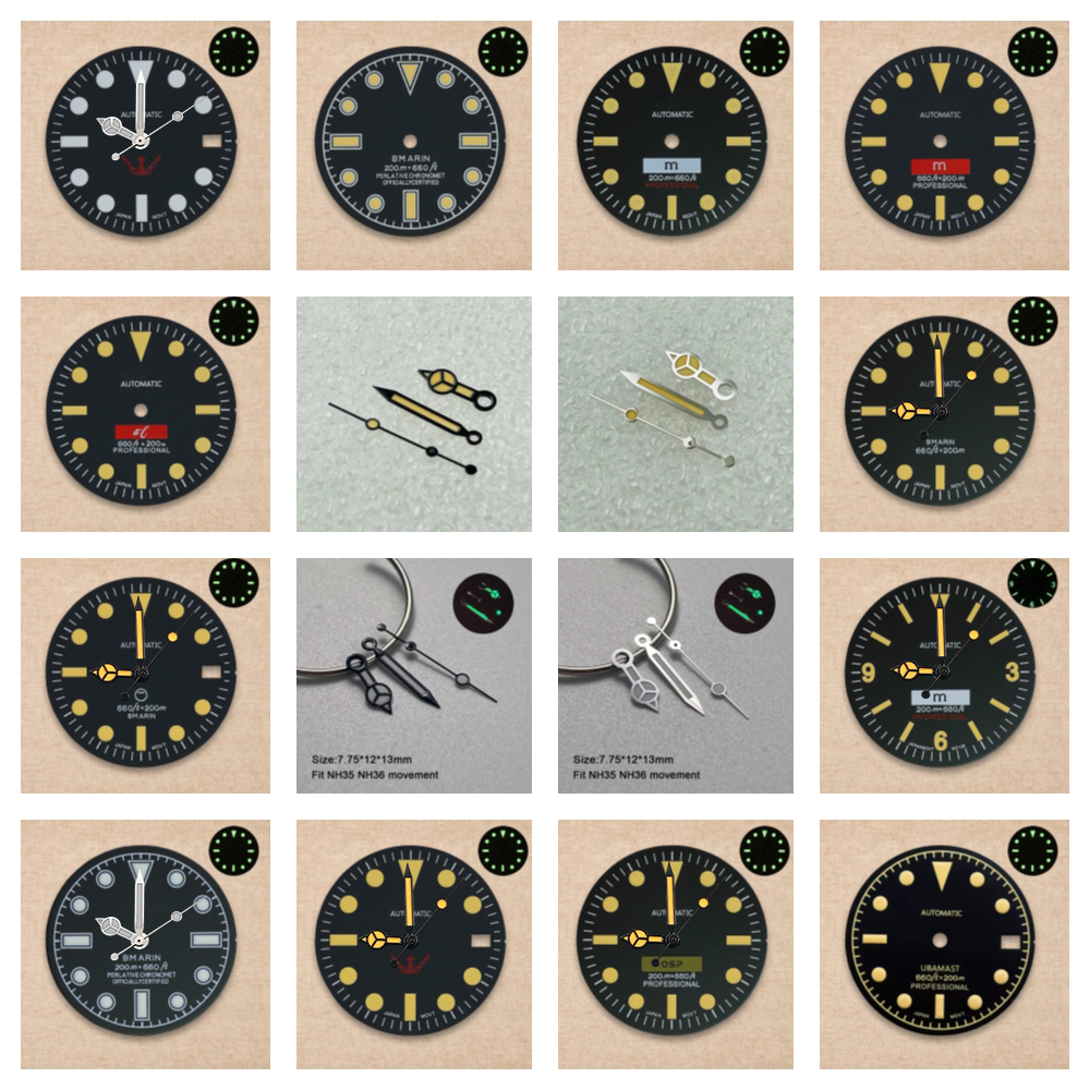 28.5mm S Logo Retro dial Green - Reel Case recension och pris