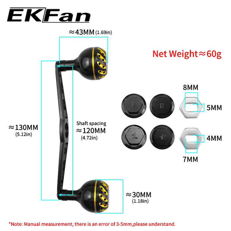 EKfan 130MM Baitcasting Fishin - Spincast Reel recension och pris